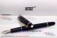 Perfect Replica Mid-size Mont Blanc Meisterstuck Black & Gold Fountain Pen 145 (2)_th.jpg